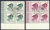 6-15 Pfg 1939 Deutsches Reich / Österreich-Ostmark 692-93  Reichsgartenschau in Stuttgart  im Eckrandviererblock entwertet in WIEN! gestempelt