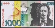 Slowenien 1000 Tolarjev Pi. 18a Ergänzungsnote zur ersten regulären Banknotenserie -