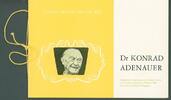 50 B 1968 Nord Jemen - Arab. Republik gezähnte Goldmarke auf  Konrad Adenauer  im numerierten Originalfolder postfrisch