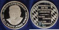 Deutschland 'Franz-Josef-Strauß-Gedenkmedaille' mit Zertifikat in Schatulle -