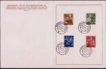 Deutsches Reich 3-12 Pfg 'Reichsarbeitsdienst' Gedenk-Faltblatt mit Ersttagsstempel -