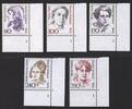 Berlin 60-350 Pfg. 1988 824 Berühmte Frauen Ergänzungssatz mit Formnummer 1/3 ** postfrisch