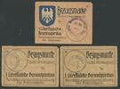 Deutsches Reich - Breslau 'Bezugsmarke für Brennspiritus' Set von 3 Stück -
