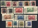 Deutsches Reich - Memel 5 Pf - 2,50 Mk. 1-17 Germania mit Aufdruck -