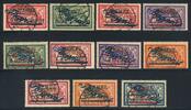 Deutsches Reich - Memel 40 Pf - 9 Mk. 72-83 Französische Marken mit Luftpost-Aufdrucken -