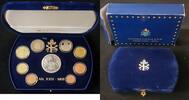 3,88 Euro 2002 Vatikan  Papst Johannes Paul II.  in blauer Samtschatulle mit Medaille in OVP PP in Schatulle