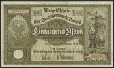 Deutschland - Danzig 1000 Mark 1922 Gdansk Notgeldschein des Senats, großformatiger Schein mit Kogge-Abb. SUP