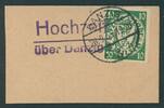 Danzig 10 Pfg 'Hochzeit über Danzig 1' Landpoststempel auf Briefstück mit 10 Pf Wappen -