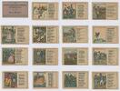 Deutsches Reich 'Soldatenlieder' von Fritz Rumpf, farbige kpl. AK-Serie (15) auf Büttenpapier -