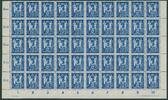 50x 12-30 Pfg 1949 DDR  Postgewerkschaft  kompl. Original-Halbbogensatz mit 50 Sätzen ** postfrisch