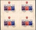 Schweiz 4x 2 sFr 1936 'Bundesfeier-Block' im seltenen Vierer-Großbogen i... 370,00 EUR  + 5,00 EUR frais d'envoi