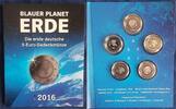 Bundesrepublik Deutschland 5x 5 Euro 2017 Planet Erde kompl. Prägestättensatz ADFGJ im Sammel-Folder FDC