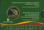 Litauen 5 Euro '25. Jahre Unabhängigkeit' in Coincard im Schuber -