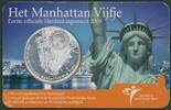 Niederlande 5 Euro '400. Jahre Ankunft H.Hudson in Manhattan' in Coincard -