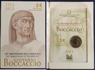 Italien 2 € 2013 700. Geburtstag Giovanni Boccaccio in Coincard-Folder, gerine Auflage! FDC