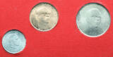 Rwanda Mint Set 1, 5, 10 Francs 1964, 1965, 1969 FDC-