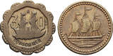 France 20, 30 Centimes XX cen. Amusement Tokens TTB / TTB+