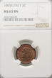 Italy 2 Centesimi 1903 R Vittorio Emanuele III 1900-1946 NGC MS 65 BN