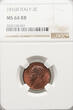 Italy 2 Centesimi 1916 R Vittorio Emanuele III 1900-1946 NGC MS 64 BN