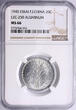 French Indo-China 20 Cents 1945 ESSAI, Top grade! only 3 pcs pop. NGC MS 66