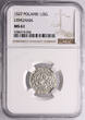 Poland / Lithuania 1/2 Groschen 1527 Zygmunt I Stary 1506-1548 NGC MS 61