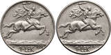 Albania, Kingdom Set 2 x 1 Lek 1930, 1931 TTB
