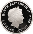 Tuvalu 1 Dollar 2012 Polar Bear - colorized FB