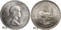 5 Shillings 1958 South Africa, Elizabeth II  PCGS PL 66 (Prooflike)