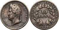 10 Centimes 1841 A French Colonies, Louis Philippe I for Guadeloupe fast ss