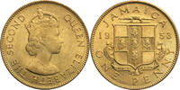 Jamaica 1 Penny 1953 Elizabeth II FDC