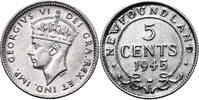 Canada, Newfoundland 5 Cents 1945 C SPL