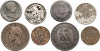 France Set 4 coins 1808-1868 Napoleon I / Napoleon III schön / ss 50,00 EUR  + 12,50 EUR frais d'envoi