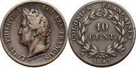 10 Centimes 1841 A French Colonies, Louis Philippe I for Guadeloupe ss