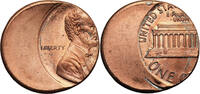 USA 1 Cent “Lincoln Cent” error - struck off center -
