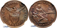 Philippines 1 Centavo 1921 NGC MS 65 BN