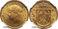 Romania 5 Lei 1930 H Mihai I 1927-1930 NGC MS 62