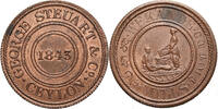 Ceylon Token, 19 Cents 1843 (1881) G. Steuart & Co: Wekande Mills, Colombo FDC-