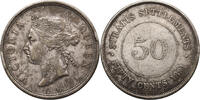 50 Cents 1891 Malaya, Straits Settlements  ss