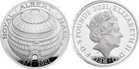 Großbritannien 5 Pfund 5 Pfund 2021 ROYAL ALBERT HALL 150 Jahre orig. UK Mint original PP kpl. -