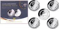 BRD 50 Euro 5 x 10 Euro BRD Luft bewegt - 2019 In der Luft PP ( Spiegelglanz ) Komplettsatz -