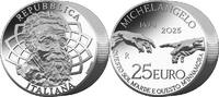 ITALIEN 25 Euro 1 kg Silber 2025 Michelangelo 25 Euro 2025 stempelglanz
