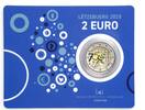 Luxemburg 2 x 2 Euro 2025 Coincards Henri & Schumann Erklärung coloriert 4 Euro 2025 stempelglanz