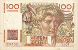 BILLETS DE LA BANQUE DE FRANCE 100 francs Banque de France. Billet. jeune paysan, -