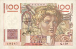 BILLETS DE LA BANQUE DE FRANCE 100 francs Banque de France. Billet. jeune paysan, -