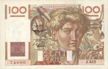 BILLETS DE LA BANQUE DE FRANCE 100 francs Banque de France. Billet. jeune paysan, -