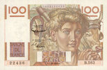 BILLETS DE LA BANQUE DE FRANCE 100 francs Banque de France. Billet. jeune paysan, -