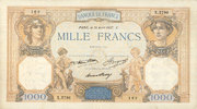 BILLETS DE LA BANQUE DE FRANCE 1000 francs Banque de France. Billet. Cérès et Mercure, -