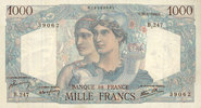 BILLETS DE LA BANQUE DE FRANCE 1000 francs Banque de France. Billet. Minerve et Hercule, -