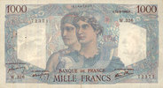 BILLETS DE LA BANQUE DE FRANCE 1000 francs Banque de France. Billet. Minerve et Hercule, -
