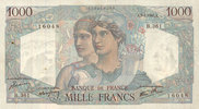 BILLETS DE LA BANQUE DE FRANCE 1000 francs Banque de France. Billet. Minerve et Hercule, -